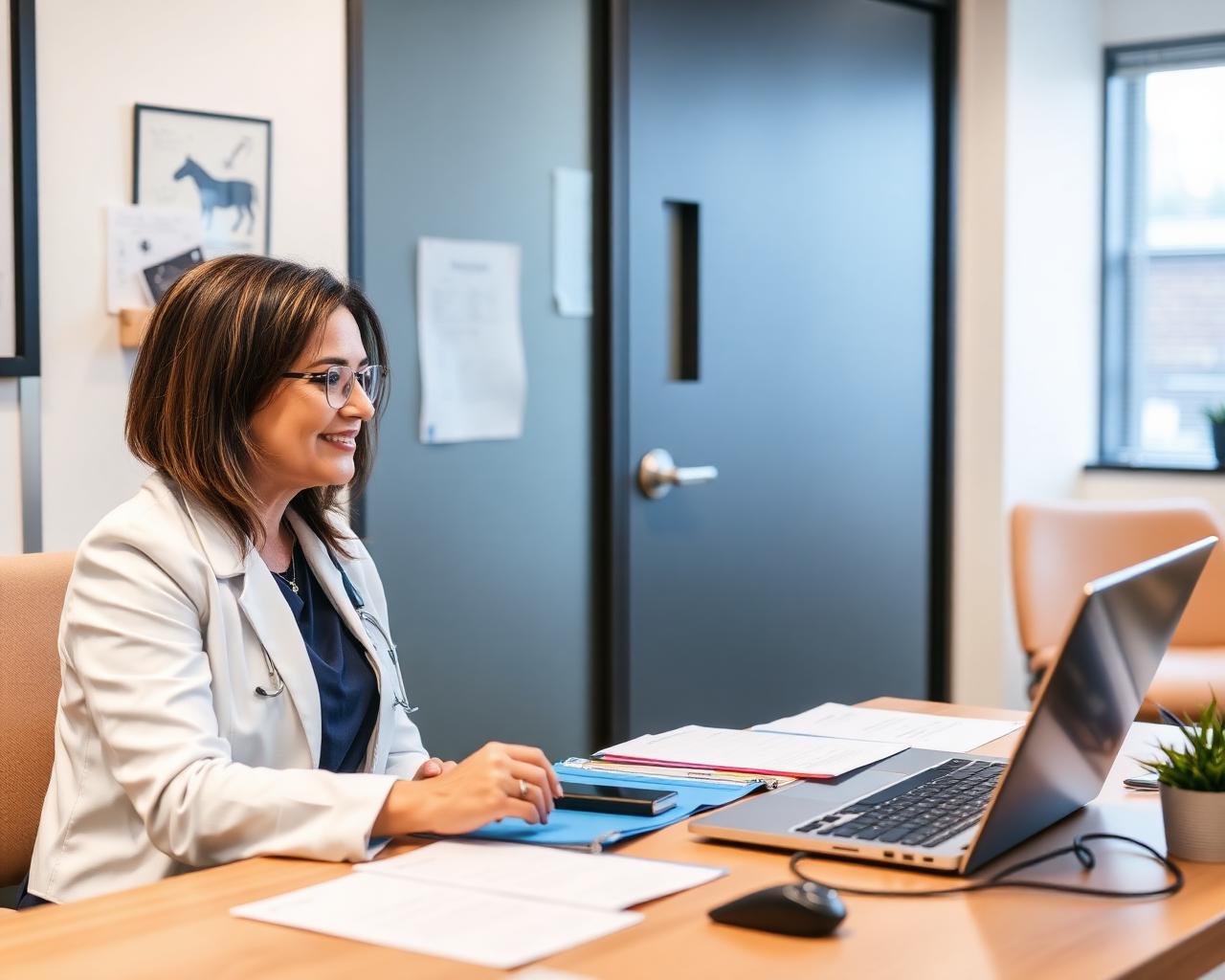 Medical coordination and healthcare planning at a clinic office